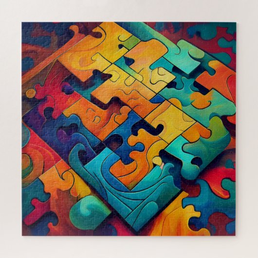 Abstrakte Puzzle-Teile Puzzle (Horizontal)