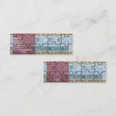 Abstrakte Puzzle-Visitenkarte Mini Visitenkarte (Vorne/Hinten)