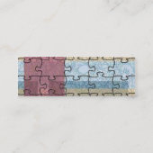 Abstrakte Puzzle-Visitenkarte Mini Visitenkarte (Rückseite)