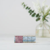 Abstrakte Puzzle-Visitenkarte Mini Visitenkarte (Stehend Vorderseite)