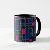 Abstrakte Puzzles Teilelemente Patchwork geometris Tasse (VorderseiteRechts)