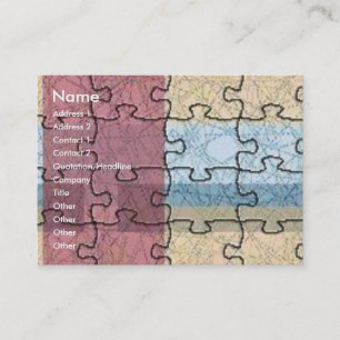 Abstrakte Puzzlespiel-Visitenkarte Visitenkarte
