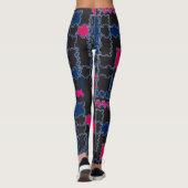 Abstrakte Puzzleteile - Elemente patchwork geometr Leggings (Rückseite)