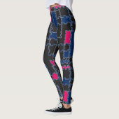 Abstrakte Puzzleteile - Elemente patchwork geometr Leggings (Links)