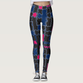Abstrakte Puzzleteile - Elemente patchwork geometr Leggings