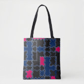 Abstrakte Puzzleteile - Elemente patchwork geometr Tasche (Vorderseite)