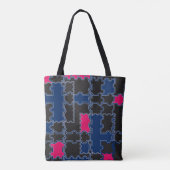 Abstrakte Puzzleteile - Elemente patchwork geometr Tasche (Rückseite)