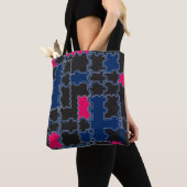 Abstrakte Puzzleteile - Elemente patchwork geometr Tasche (Von Nahem)