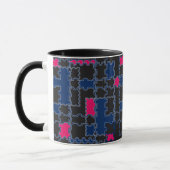 Abstrakte Puzzleteile - Elemente patchwork geometr Tasse (Links)