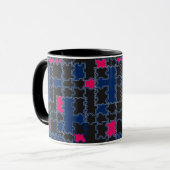 Abstrakte Puzzleteile - Elemente patchwork geometr Tasse (Vorderseite Links)