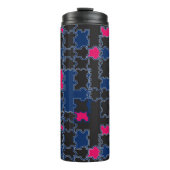 Abstrakte Puzzleteile - Elemente patchwork geometr Thermosbecher (Vorderseite)