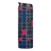 Abstrakte Puzzleteile - Elemente patchwork geometr Thermosbecher (Nach rechts gedreht)