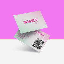 Abstrakte QR-Code-Visitenkarte für weichrosa Maler