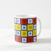 Abstrakte Quadrat-Tasse Kaffeetasse (VorderseiteRechts)