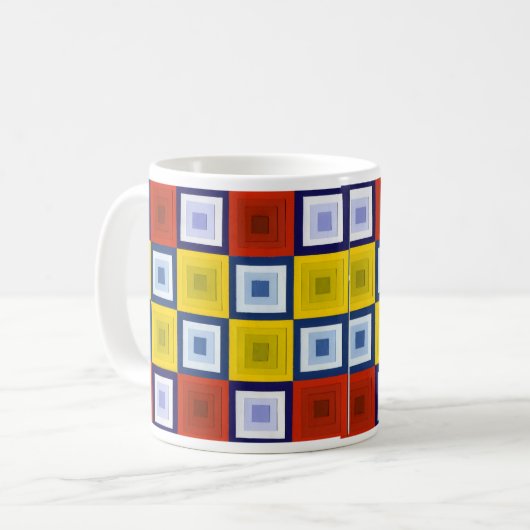 Abstrakte Quadrat-Tasse Kaffeetasse (Vorderseite Links)