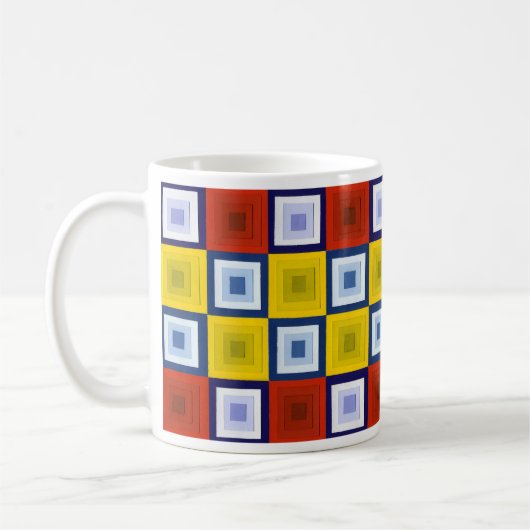 Abstrakte Quadrat-Tasse Kaffeetasse (Links)