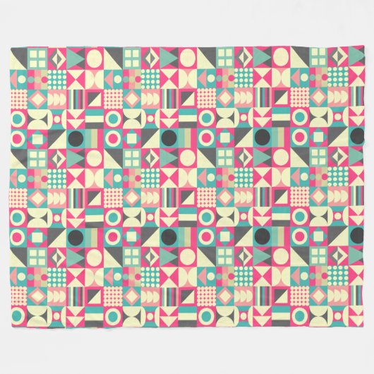 Abstrakte Quadrate 110419 Fleecedecke (Vorderseite (Horizontal))