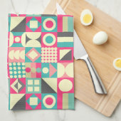 Abstrakte Quadrate 110419 Geschirrtuch (Viertel Falte)