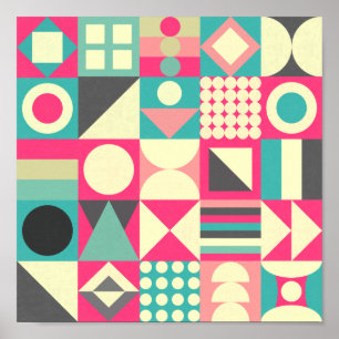 Abstrakte Quadrate 110419 Poster