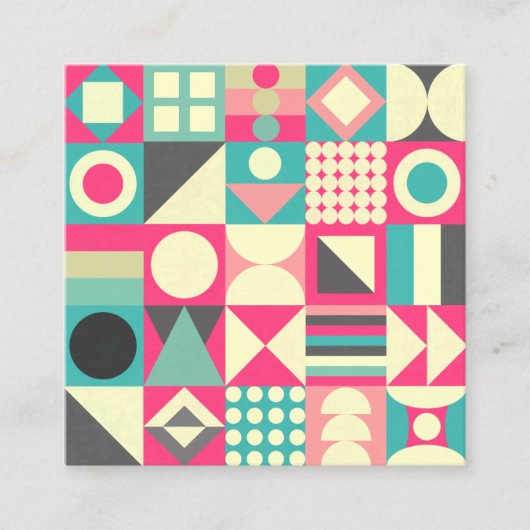 Abstrakte Quadrate 110419 Quadratische Visitenkarte (Vorderseite)