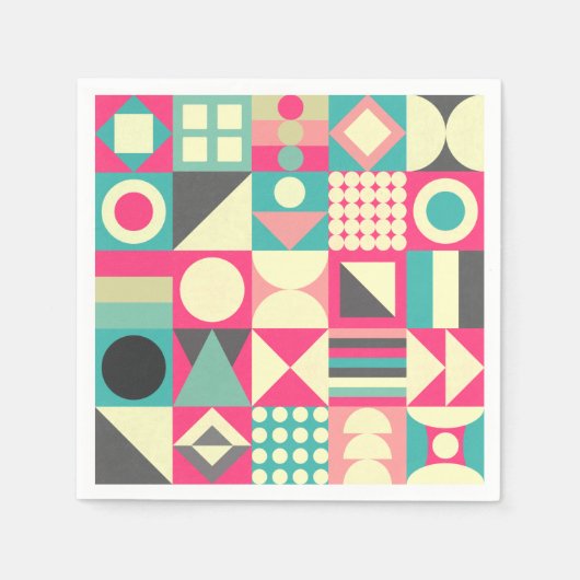 Abstrakte Quadrate 110419 Serviette (Vorderseite)