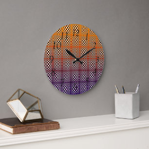 Abstrakte Quadrate 3 Große Wanduhr