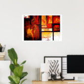 Abstrakte Quadrate Art Poster Print (Heimbüro)