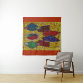 Abstrakte Quadrate der Originalkunst Wandteppich (Beispiel (Horizontal))