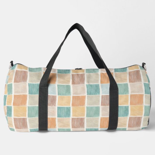Abstrakte Quadrate Duffle Bag (Vorderseite)