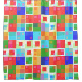 abstrakte Quadrate Duschvorhang (Vorderseite)