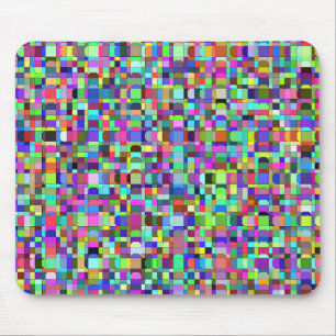 Abstrakte Quadrate Formen Mehrfarbiges Muster Mousepad