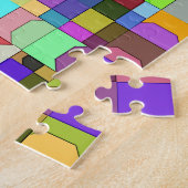 Abstrakte Quadrate Formen Mehrfarbiges Muster Puzzle (Seite)