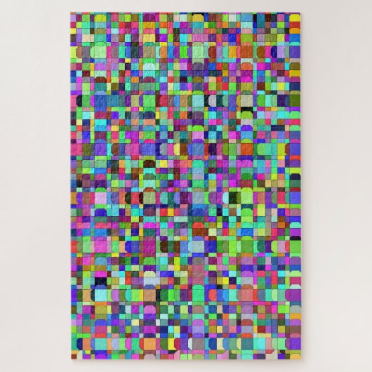 Abstrakte Quadrate Formen Mehrfarbiges Muster Puzzle (Vertikal)