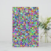 Abstrakte Quadrate Formen Multicolor Muster Briefpapier (Stehend Vorderseite)