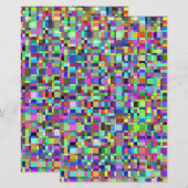 Abstrakte Quadrate Formen Multicolor Muster Briefpapier (Vorne/Hinten)