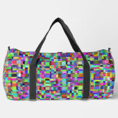 Abstrakte Quadrate Formen Multicolor Muster Duffle Bag (Vorderseite)