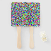 Abstrakte Quadrate Formen Multicolor Muster Fächer (Vorne und Hinten)