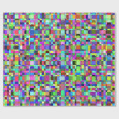 Abstrakte Quadrate Formen Multicolor Muster Geschenkpapier (Flach)