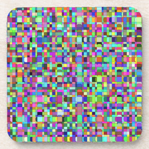 Abstrakte Quadrate Formen Multicolor Muster Getränkeuntersetzer