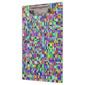 Abstrakte Quadrate Formen Multicolor Muster Klemmbrett (Links)
