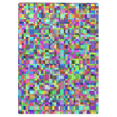 Abstrakte Quadrate Formen Multicolor Muster Klemmbrett (Rückseite)