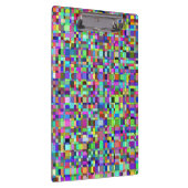 Abstrakte Quadrate Formen Multicolor Muster Klemmbrett (Rechts)