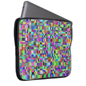 Abstrakte Quadrate Formen Multicolor Muster Laptopschutzhülle (Vorne Rechts)