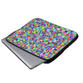 Abstrakte Quadrate Formen Multicolor Muster Laptopschutzhülle (Vorne Knopf)