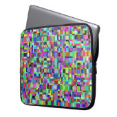 Abstrakte Quadrate Formen Multicolor Muster Laptopschutzhülle (Vorderseite Links)