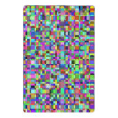 Abstrakte Quadrate Formen Multicolor Muster Mini Klemmbrett (Rückseite)