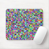 Abstrakte Quadrate Formen Multicolor Muster Mousepad (Mit Mouse)
