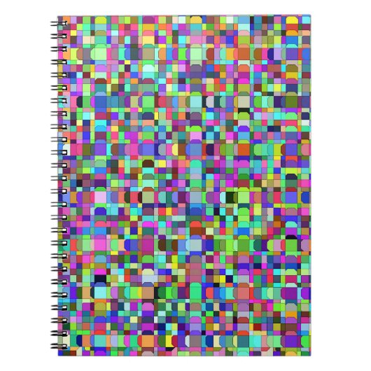 Abstrakte Quadrate Formen Multicolor Muster Notizblock (Vorderseite)