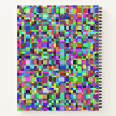Abstrakte Quadrate Formen Multicolor Muster Notizblock (Rückseite)