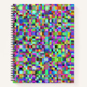 Abstrakte Quadrate Formen Multicolor Muster Notizblock (Vorderseite)